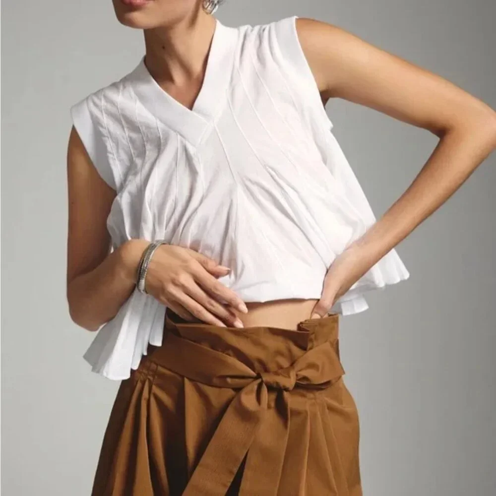 Anthropologie Brown Wide Leg Pants - Picture 3 of 12